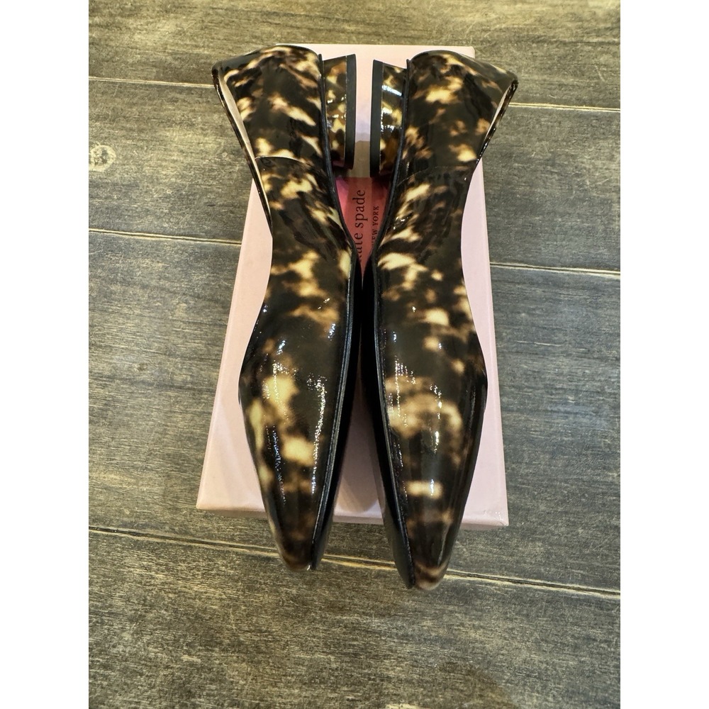 NEW Kate Spade New York Fallyn Tortoise Fur Leather Ballet Flats Womens Size 9 - Picture 7 of 12